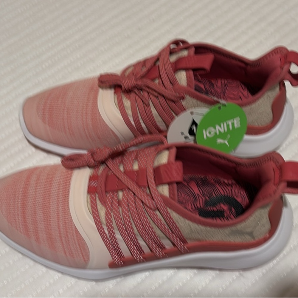 Puma Women's Coral-Pink Ignite Knit Athletic Sneakers NWT